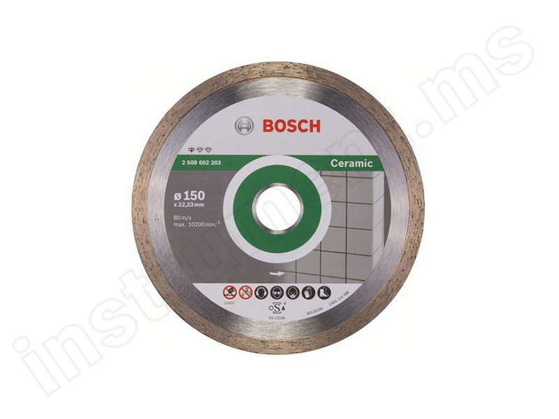 Алмазный диск Standard for Ceramic Bosch d=150х7х22,2мм - фото 1