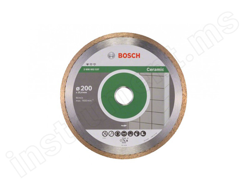Алмазный диск Standard for Ceramic Bosch d=200x7х25,4мм - фото 1