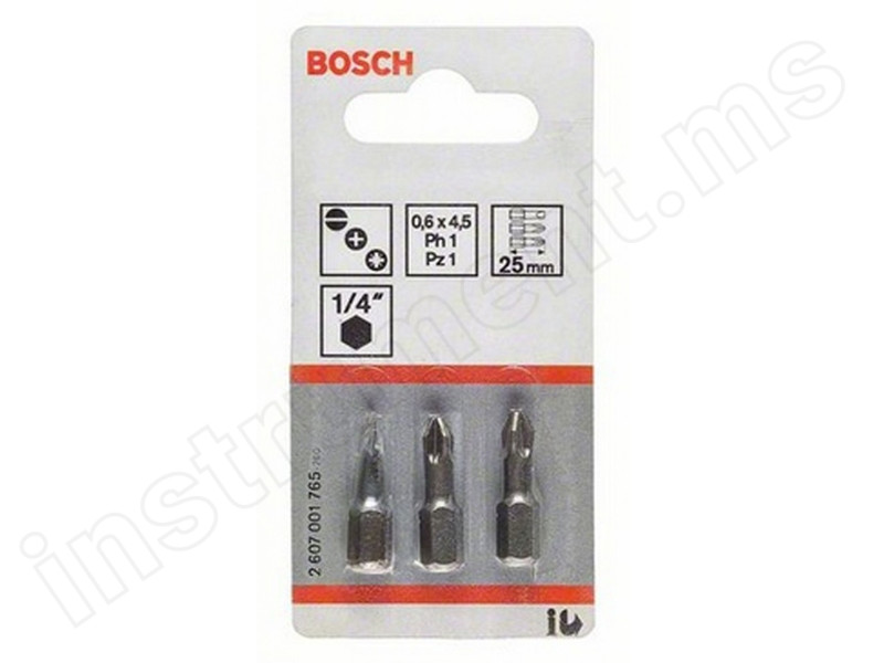 Набор бит Bosch Ph1 Ph2 Ph3 xh 25мм - фото 1