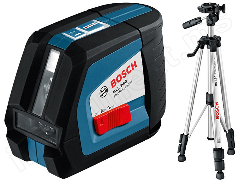 Нивелир лазерный со штативом Bosch GLL 2-50 Lin, BS150 - фото 1