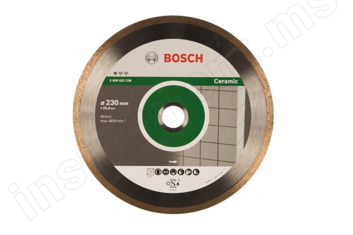 Алмазный диск Standard for Ceramic Bosch d=230х7х25,4мм - фото 1