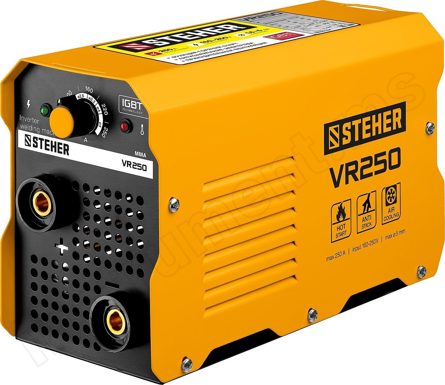 STEHER 250 А, ММА, сварочный аппарат инверторный VR-250 - фото 1