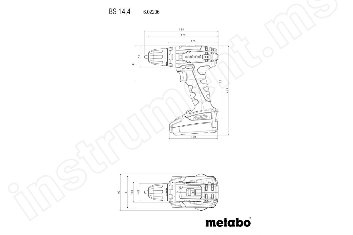 Аккумуляторный шуруповерт Metabo BS 14,4/1,3 - фото 2