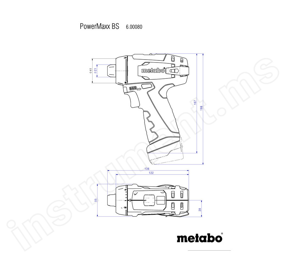 Аккумуляторный шуруповерт Metabo PowerMaxx BS Basic - фото 2