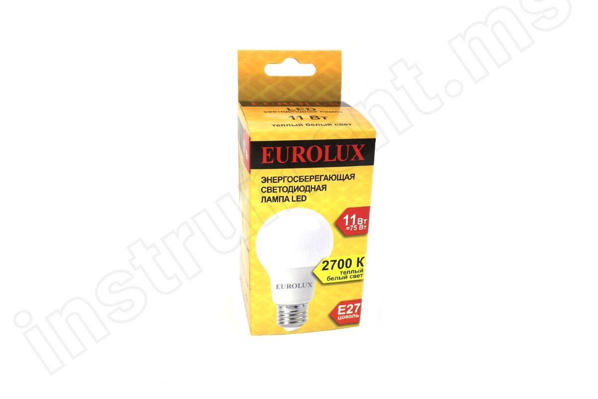 Лампа LED 11Вт E27  теплый свет Eurolux A60 - фото 2