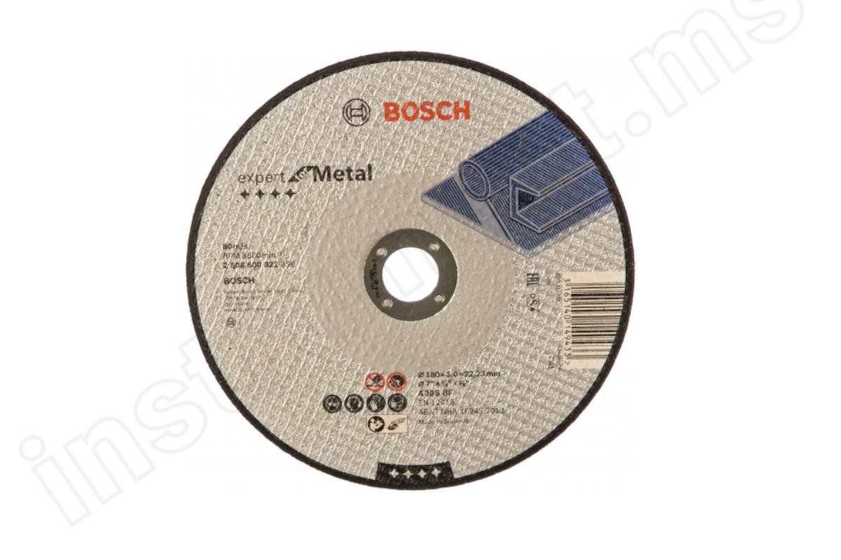 Отрезной круг по металлу Bosch 180х3,0х22 - фото 2