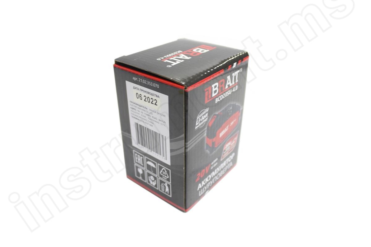 Аккумулятор Brait BCD20SU-4.0   арт.21.02.353.070 - фото 4