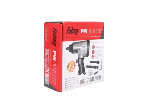 Гайковерт пневматический Fubag PW312 с набором из 10 головок, квадрат 1/2'' арт. 100109 - фото 9